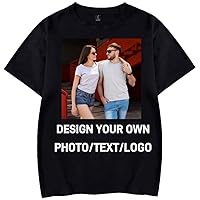 Custom T-Shirt Design Your Own, Tee Portrait from Photo, DIY Design of Simple Drawing,Customized Tee Gifts for Men Women