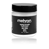 Mehron Makeup Setting Powder | Loose Powder Makeup | Loose Setting Powder Makeup 1 oz (28 g) (Ultra White)