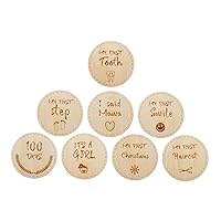 8pcs Baby Memorial Card Photo Props for Newborns Milestone Cards Baby Milestone Sign Wood Milestone Discs Baby Milestone Discs Baby Gifts Baby Growth Cards Wooden Ornaments