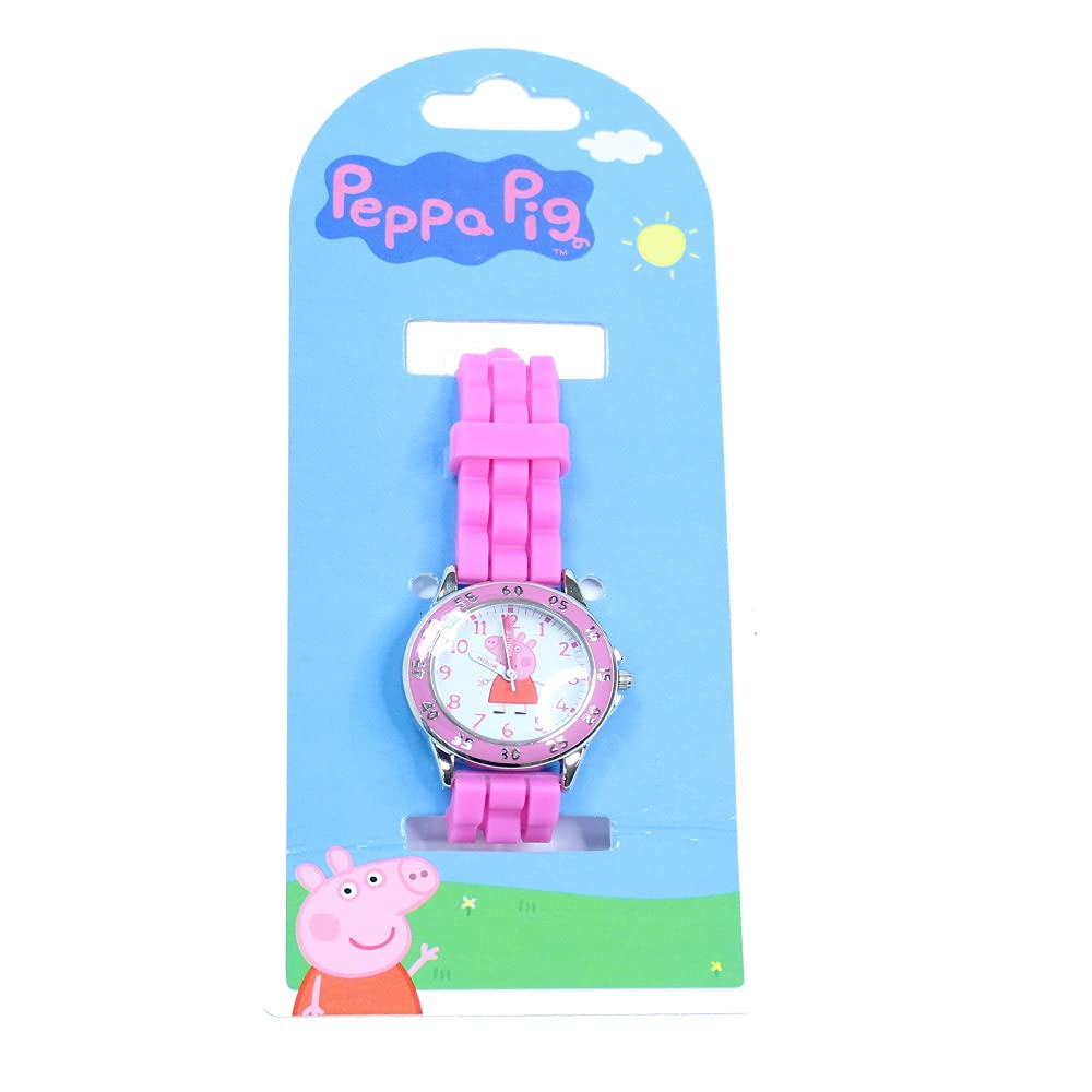 Accutime Kids Nickelodeon Peppa Pig Pink Digital Analog Quartz Wrist Watch, Cool Inexpensive Gift & Party Favor for Girls, Boys, Toddlers, Adults All Ages