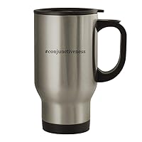 #conjunctiveness - 14oz Stainless Steel Travel Mug, Silver