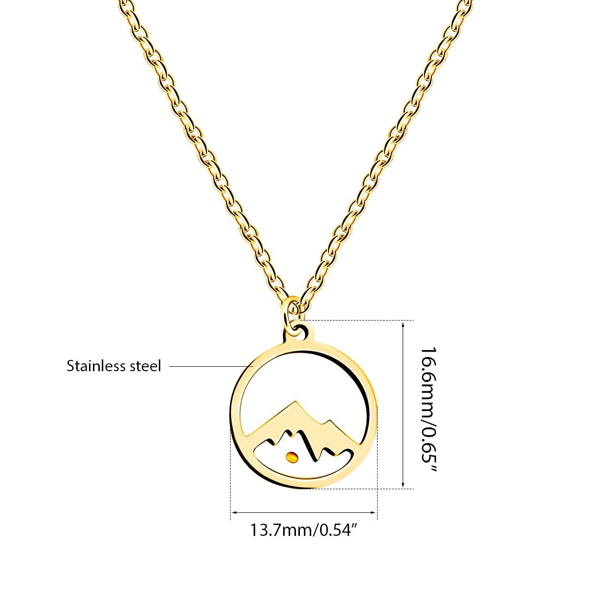 Uloveido Stainless Steel Mustard Seed Pendant Necklace Christian Baptism Faith Gift with Box Y1030