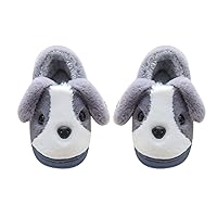 Girls Boys Home Slippers Suede Warm Dog House Slippers For Toddler Winter Indoor Outdoor Shoes Animal Slippers