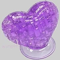 Crystal Puzzle 3D Delicate Decor Educational Toy Gorgeous Heart Puzzle Toy DIY Valentine’s Gift Kids Favor Wooden Puzzles
