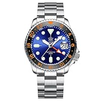 AMOY Men GMT Watch Luxury 42mm Automatic Mechanical Wristwatch Diver 20GMT BGW-9 / C3 Luminous Sapphire NH34 Ceramic Bezel