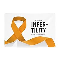 in April We Wear Orange Infertility Awareness Week Backdrop Banner 47 * 71 Inches Holiday Sign Wall Hanging Background Photography Tapestry Decorations and Supplies for Party Home Office