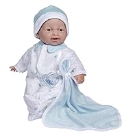 JC Toys La Baby Boutique 11 inch Small Soft Body Baby Doll Dressed in Blue for Children 12 Months and Older