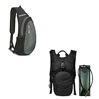 G4Free Sling Bags Shoulder Backpack with G4Free Hydration Pack Backpack