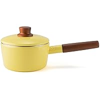 Fuji Horo NA-16S.BY Saucepan, 6.3 inches (16 cm), Butter Yellow, Induction Compatible, Natural Series