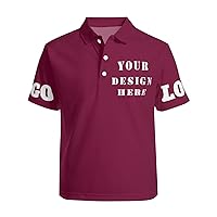 Polo Shirt for Men Add Your Text Logo Customized Golf T Shirts Multi-Color 4 Sides Short Sleeve for Sports Tennis