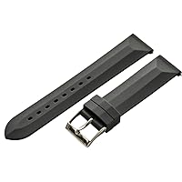 Clockwork Synergy - 2- Piece Ss Divers Silicone Watch Band Strap 26mm - Grey - Male and Female Watches