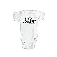 First Grandbaby Pregnancy Announcement, Baby Reveal Grandparents, Gift for Grandparents to Be, New Grandma and Grandpa Surprise I Can't Wait to Meet You (6-9 months, white)