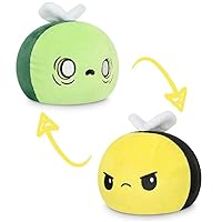 TeeTurtle - The Original Reversible Boo Bee Plushie - Sensory Fidget Toy for Stress Relief - Zombie - Show Your Mood Without Saying a Word! - Perfect for Halloween!