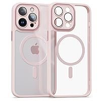 for iPhone 15 Pro Max Case, Strong Magnetic Compatible with MagSafe, Camera Lens Full Cover Case, Pink