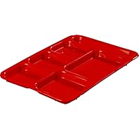 Carlisle FoodService Products P614R05 Right-Hand 6-Compartment Polypropylene Tray, 10