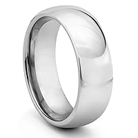 Roberto Ferrini Design 6MM Titanium Ladies/Mens/Unisex Classic Polished Comfort Fit Wedding Band Ring (Available Sizes 4-11 Including Half Sizes)