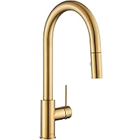 AS60BG Brushed Gold Kitchen Sink Faucet with Pull Down Sprayer Single Handle