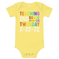 Teaching 2nd Grade on Twosday Baby One Piece Short Sleeve Shirt 3