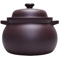 Kitchen Pot Casserole Pot Ceramic Cooking Pot - Purple Casserole Soup, Open Flame, High Temperature Resistant Unglazed Clay Pot, Porridge Stew Pot (Size : 4.8L) (Size : 7.0L)