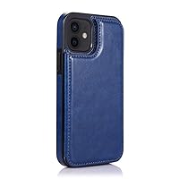 Luxury Wallet Leather Case for iPhone 14 13 12 Mini Flip 11 Pro XR XS Max X 6 6s 7 8 Plus 5 5s SE 2020 2022 Card Slots Bag Cover,Blue,for iPhone SE3 2022
