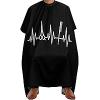 Hairstylists Heartbeat Barber Cape Professional Hair Cutting Apron Hairdresser Cape Salon Cape for Men Women