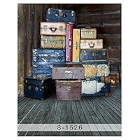 Yame 5x7ft Vinyl Digital Retro Outdated Old Fashioned Suitcase Wood Floor Photography Studio Backdrop Background