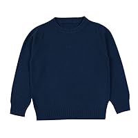 Baby Toddler Boys Sweater Girls Knit Pullover Sweatshirt Kids Long Sleeve Crew Neck Solid Casual Tops