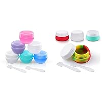 Cosywell Small Travel Containers Plastic Travel Jars for Creams TSA Approved Refillable Cosmetic Containers