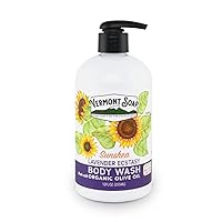 Body Wash, Natural Body Wash with Shea Butter, Mild Gel Body Wash for Moisturizing and Soothing Skin, Fragrance Free Body Wash for Women & Men (Lavender Ecstasy, 12oz)