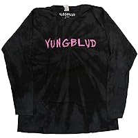 Yung Blud Men's Scratch Logo (Dip-Dye) Tie Dye Long Sleeve Black