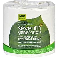 Seventh Generation 2-Ply Single Bath Tissue 500-count (Pack of 48) ( Value Bulk Multi-pack)120