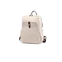 Womens Backpack Purse 15.6 Inch Laptop Vintage Travel Large Business Shoulder Bag Business Work Handbag (Apricot color)