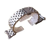 Stainless Steel Watchband Curved End Silver Bracelet 16mm 18mm 20mm 22mm 24mm Solid Band for Wirst Watches Men Women