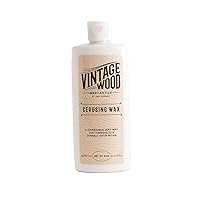 Cerusing Wax for Vintage and Antique Furniture Restoration - Protective Finish and Seal - Distressed Lime Washed Look - Soft Wax (8 Oz)