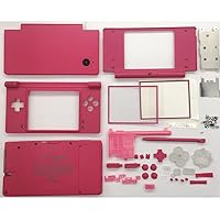 Gametown Full Housing Case Cover Shell with Buttons Replacement Parts for Nintendo DSi NDSi Console - Hot Pink