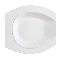 CAC China HSD-10 10-Inch by 6-Inch by 1-1/4-Inch Accessories Porcelain Horse Shoe Platter, New Bone White, Box of 24
