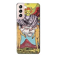 R2763 Lovers Tarot Card Case Cover for Samsung Galaxy S21 5G