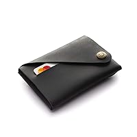 Minimalist Leather Wallet/Cardholder Carbon Black Coin Purse Gift for Men/Women
