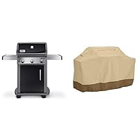 47510001 Spirit E310 Natural Gas Grill, Black with Classic Accessories Cover