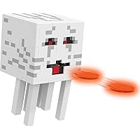 Mattel Minecraft Toys | Fireball Ghast Figure with 10 Shooting Discs | Video-Game Collectible | Gifts for Kids and Fans