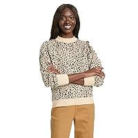 Who What Wear Women's Polka Dot Mock Turtleneck Pullover Sweater - (Light Brown, Small)