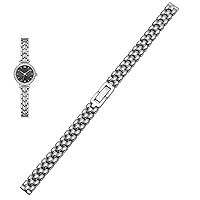 Stainless Steel watchband 6mm 8mm 10mm Silver Golden Bracelet Replacement Strap for Size dial Lady Fashion Watch Bracelet (Color : Silver, Size : 6mm)
