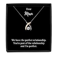 Funny Man Necklace Gift Idea We Have The Perfect Relationship Sarcastic Witty Quote Pendant Gag Sterling Silver Chain With Box