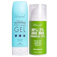 Bundle of Gentle Exfoliating Face Scrub Peeling Gel and 30% AHA 2% BHA Chemical Peel Exfoliant Gel