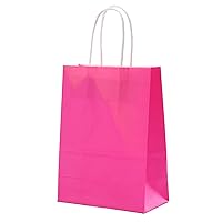 100 Pcs Paper Gift Bags, Kraft Paper Bags with Handles Great for Christmas Graduations Baby Showers Thanksgiving Halloween Easter Mother's Day Kids Parties Wedding Bridal Showers-17-12x5x16in