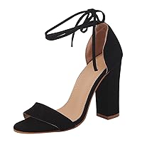 Women Strappy Sandals Bowknots Clear Slingback Heeled Sandals Gladiator Lace Up Club Party Evening Prom Pumps Shoes