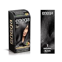 No Ammonia Grey Coverage Long Lasting Creme Hair Color with Argan Oil & Green Tea Extract - (150 ML) (1 NATURAL BLACK)