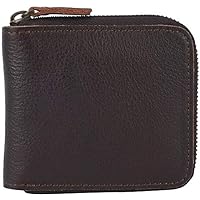 Wallet for Men Men's Wallet Leather Retro Paragraph Man Bag Coin Purse (Color : Brown, Size : S)