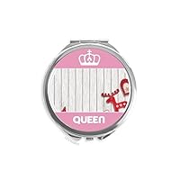 Merry Christmas Red Moose Star Mini Double-sided Portable Makeup Mirror Queen