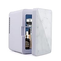 Living Enrichment Mini Fridge 4L Skincare Fridge, Cooler and Warmer Portable Small Refrigerator, AC DC Powered, for Skin Care Drinks, Bedroom Office Travel Car, Birthday Mother's Day Gift